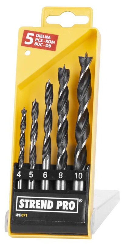 Sada vrtákov do dreva Strend Pro WD071 – 5 dielna, 4-10 mm