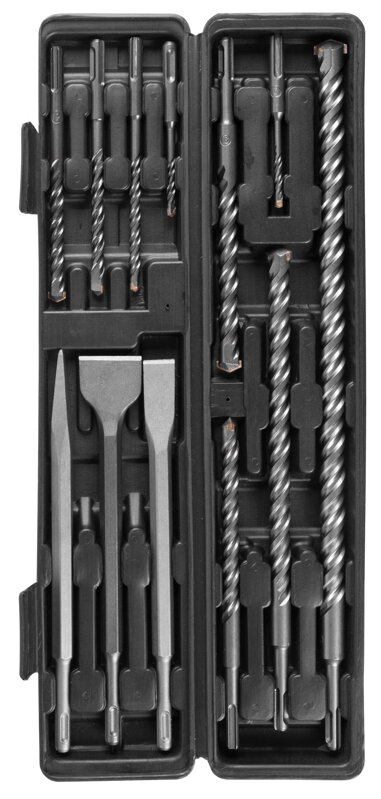 Sada vrtákov STREND PRO SD043, 12 dielna, SDS+, dláta Sada vrtákov STREND PRO SD043, 12 dielna, SDS+, dláta