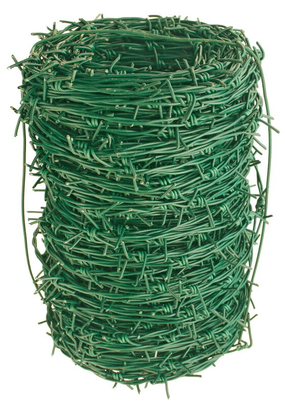 Ostnatý drôt PVC 2,10 mm, 100 m, poplastovaný
