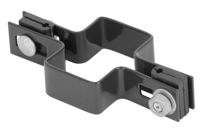 Objímka na hranatý stĺpik 60×40 mm, priebežná, antracit, Zn+PVC, RAL7016 Objímka na hranatý stĺpik 60×40 mm, priebežná, antracit, Zn+PVC, RAL7016