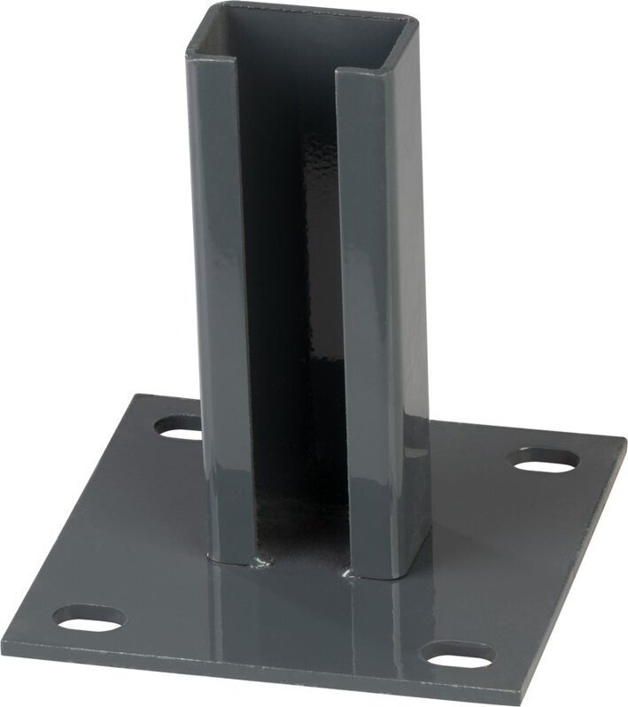 Pätka na ukotvenie pre stĺpik 60×40 mm, antracit, RAL7016 Pätka na ukotvenie pre stĺpik 60×40 mm, antracit, RAL7016