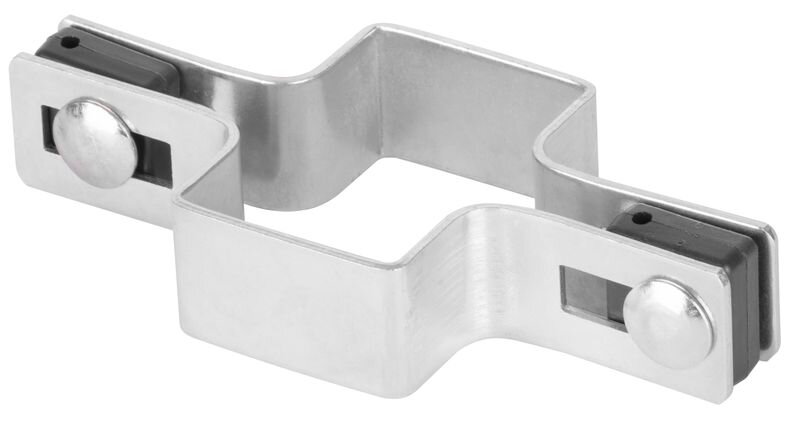 Objímka na hranatý stĺpik 60×40 mm, priebežná, pozinkovaná Objímka na hranatý stĺpik 60×40 mm, priebežná, pozinkovaná