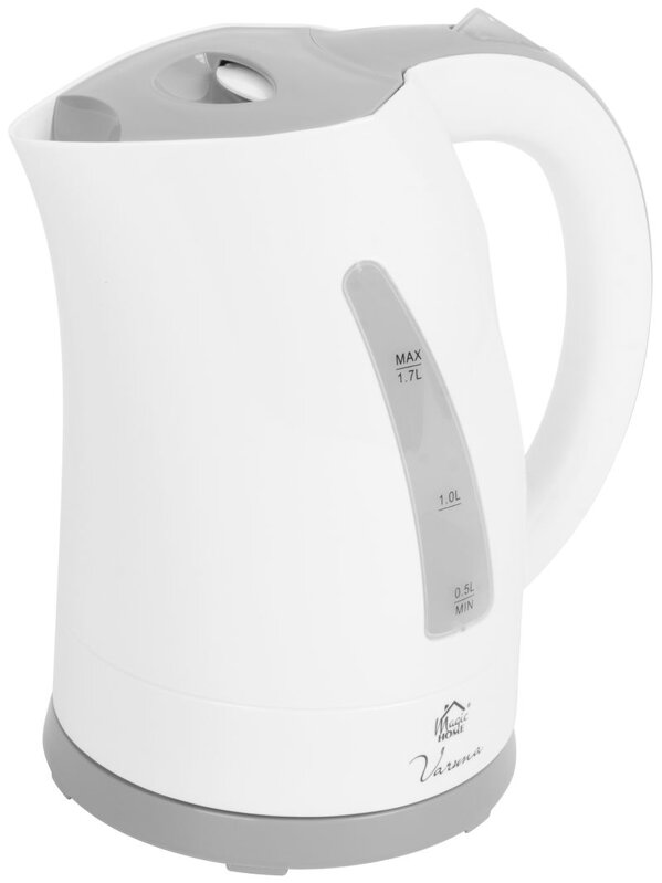 Kanvica MagicHome Varuna 1,7 l, rýchlovarná, bielo-šedá