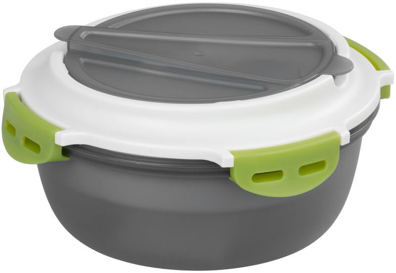 Obedár MagicHome, 1,2 l, okrúhly, s priehradkami a príborom Obedár MagicHome, 1,2 l, okrúhly, s priehradkami a príborom