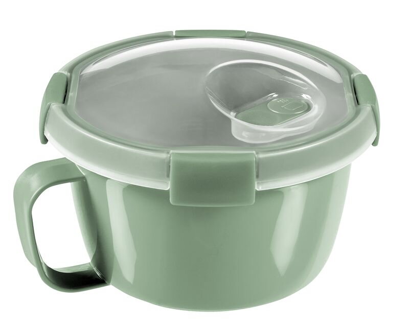 Dóza Curver SMART TO GO ECO, 0,9 l, jemná zelená, s uškom Dóza Curver SMART TO GO ECO, 0,9 l, jemná zelená, s uškom