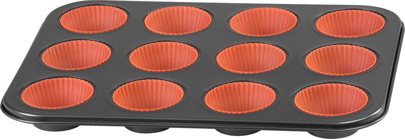 Forma na 12 muffinov MagicHome – plech so silikónovými formami Forma na 12 muffinov MagicHome – plech so silikónovými formami