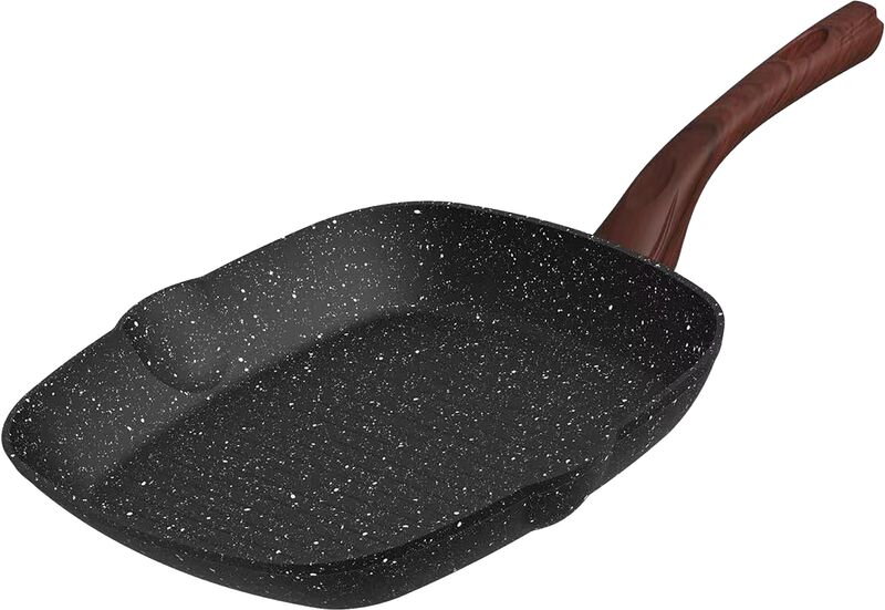 Panvica MagicHome Black Marble Line, grilovacia, 28 cm