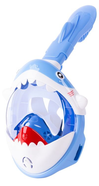 Maska šnorchlovacia Shark, celotvárová, pre deti 4+, XS, modrá