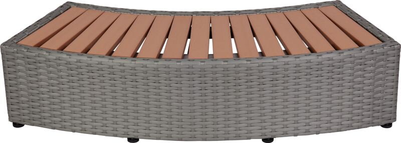 Schodík MSpa k okrúhlej vírivke, vzhľad ratan, šedé, 92x30x22 cm Schodík MSpa k okrúhlej vírivke, vzhľad ratan, šedé, 92x30x22 cm