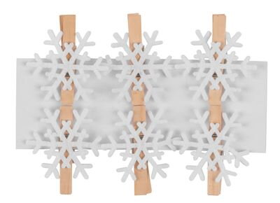 Vianočná dekorácia z dreva Snehová vločka, 4 cm