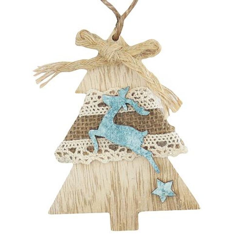 Vianočné ozdoby na stromček, závesný Stromček, balenie 5 ks, 10 cm