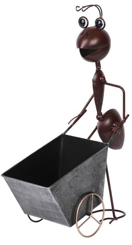 Záhradná dekorácia Mecco 4212, Mravec s vozíkom, 46 cm