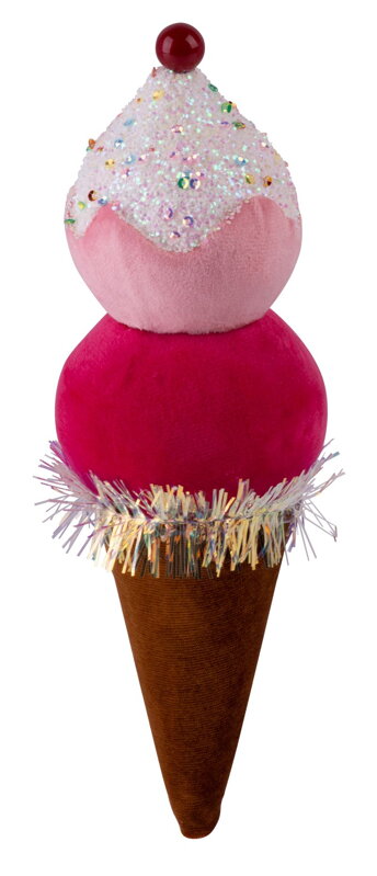 Vianočná dekorácia Candy Line, zmrzlina, červená, 16 cm, závesná Vianočná dekorácia Candy Line, zmrzlina, červená, 16 cm, závesná