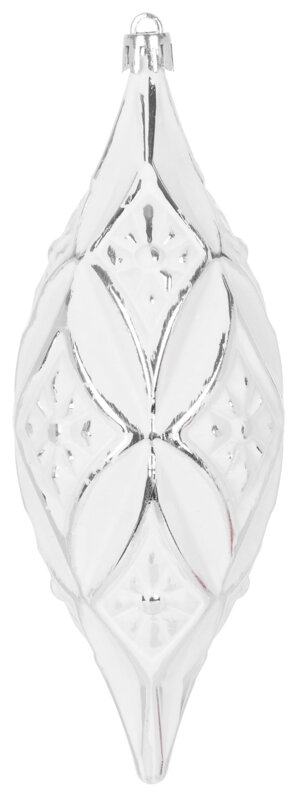 Ozdoba na vianočný stromček, strieborná, 2 ks, 16 cm Ozdoba na vianočný stromček, strieborná, 2 ks, 16 cm