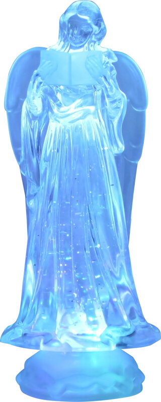 Vianočná dekorácia Anjel, LED, meniaca farby, s plávajúcimi trblietkami, PE, 3xAAA, 10x25 cm Vianočná dekorácia Anjel, LED, meniaca farby, s plávajúcimi trblietkami, PE, 3xAAA, 10x25 cm