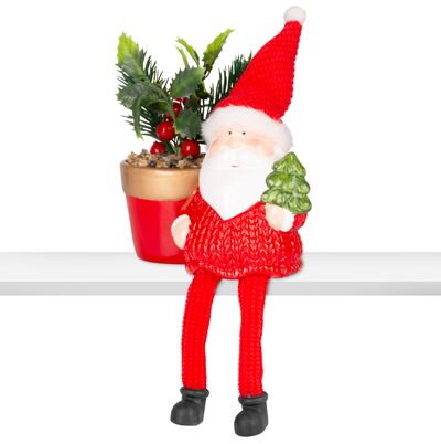Vianočná dekorácia Santa s kvetináčom, terakota, 24 cm Vianočná dekorácia Santa s kvetináčom, terakota, 24 cm