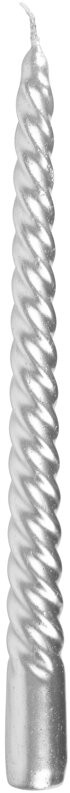 Sviečka MagicHome Vianoce, 25 cm, strieborná, špirálová, balenie 2 ks
