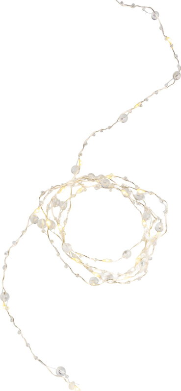 Vianočné osvetlenie reťaz Pearl, 20 LED, teplá biela, s perlami, 2xAA, interiér Vianočné osvetlenie reťaz Pearl, 20 LED, teplá biela, s perlami, 2xAA, interiér