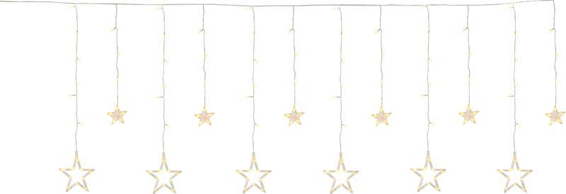 Vianočné osvetlenie reťaz Curtain, 138× LED, teplá biela, s hviezdami, 2,2×0,9 m, exteriér Vianočné osvetlenie reťaz Curtain, 138× LED, teplá biela, s hviezdami, 2,2×0,9 m, exteriér