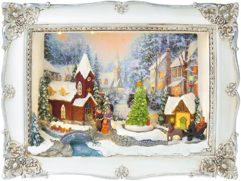 Vianočná dekorácia Vianočný obraz, LED, 3D, 28,5x21,2 cm Vianočná dekorácia Vianočný obraz, LED, 3D, 28,5x21,2 cm