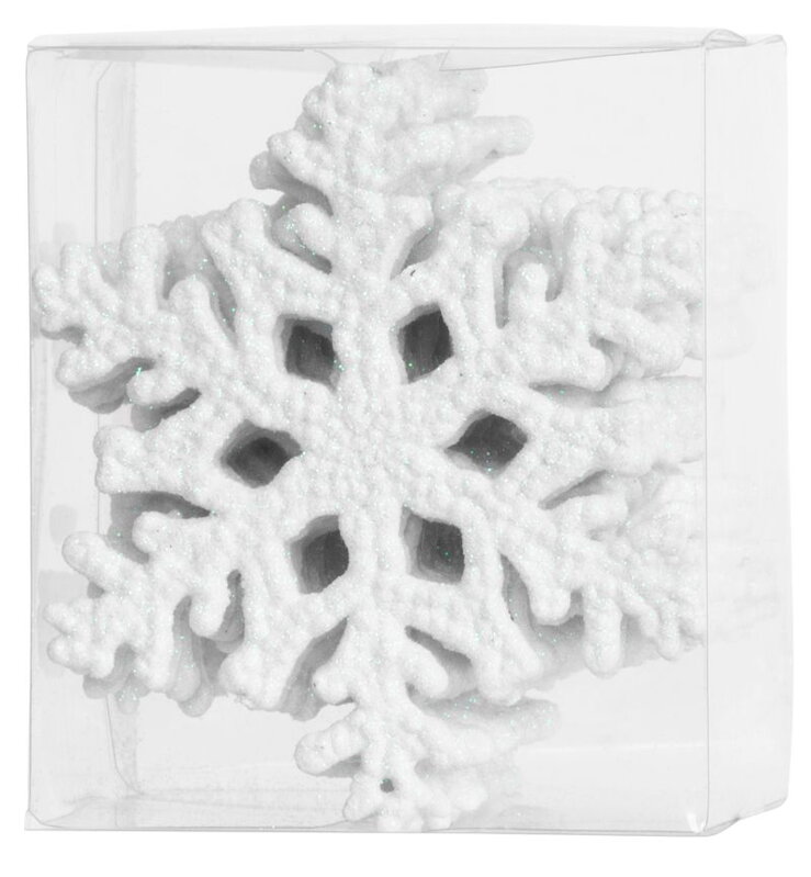 Vianočné ozdoby na stromček 12 ks, snehová vločka, biela, 10 cm Vianočné ozdoby na stromček 12 ks, snehová vločka, biela, 10 cm