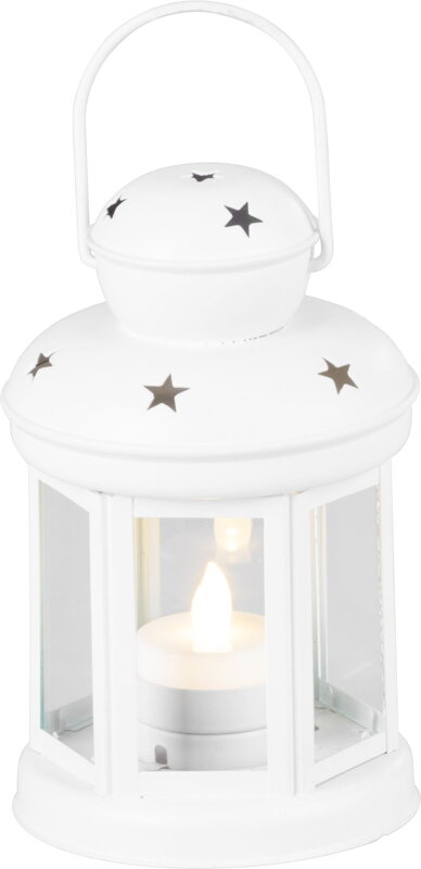 Lampáš MagicHome biely, LED sviečka, teplá biela, 10x15/20 cm Lampáš MagicHome biely, LED sviečka, teplá biela, 10x15/20 cm