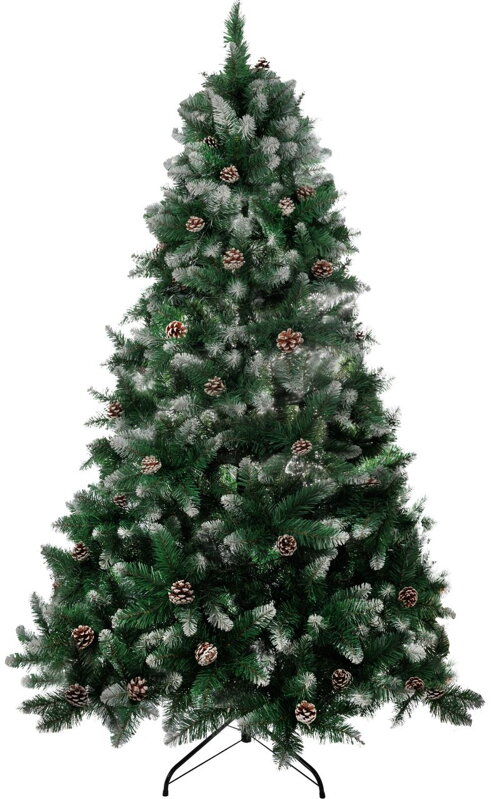Vianočný stromček Albero, jedľa, zasnežené konce, so šiškami, 200 cm