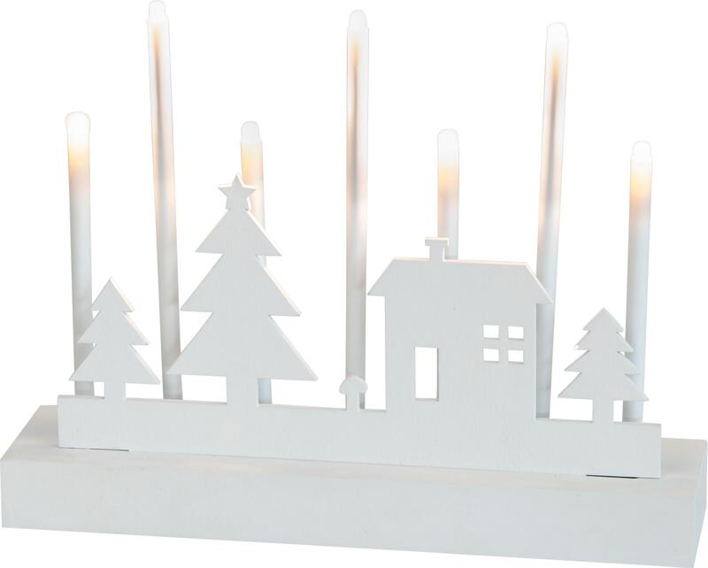 Svietnik MagicHome Vianoce, 8 LED teplá biela, 2xAA, MDF, interiér, 24x5,5x18 cm Svietnik MagicHome Vianoce, 8 LED teplá biela, 2xAA, MDF, interiér, 24x5,5x18 cm