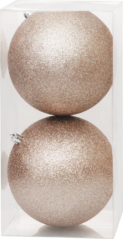 Gule na vianočný stromček, 2 ks, šampaň, 12 cm