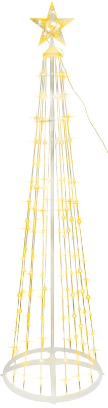 Dekorácia MagicHome Vianoce, stromček, 190xLED, teplá biela,  plast-meď, 50x180 cm