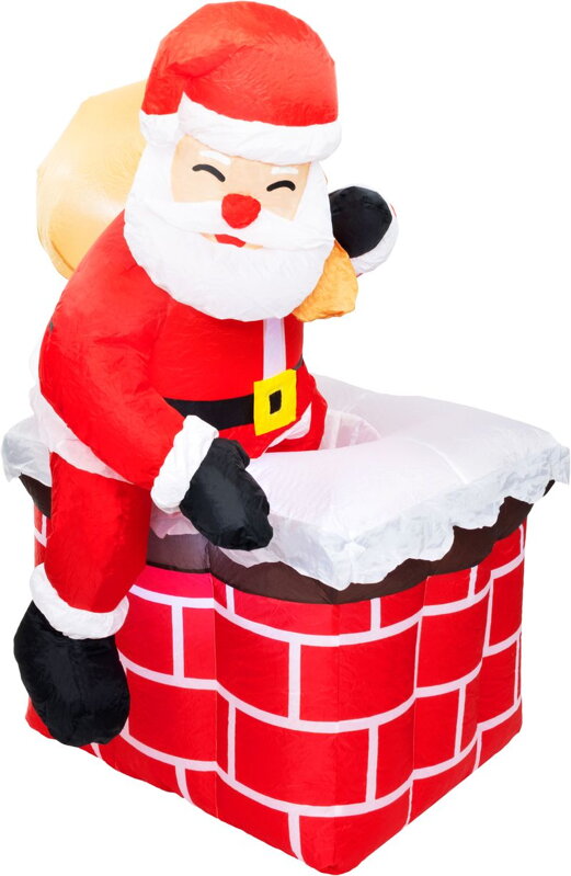 Dekorácia MagicHome Vianoce, Santa, 3xLED studená biela, IP44, 1,2 m