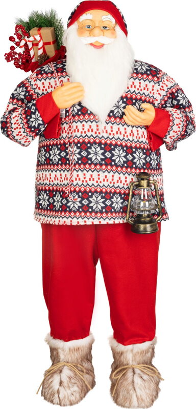 Vianočná dekorácia Santa, so svetrom, 120 cm Vianočná dekorácia Santa, so svetrom, 120 cm