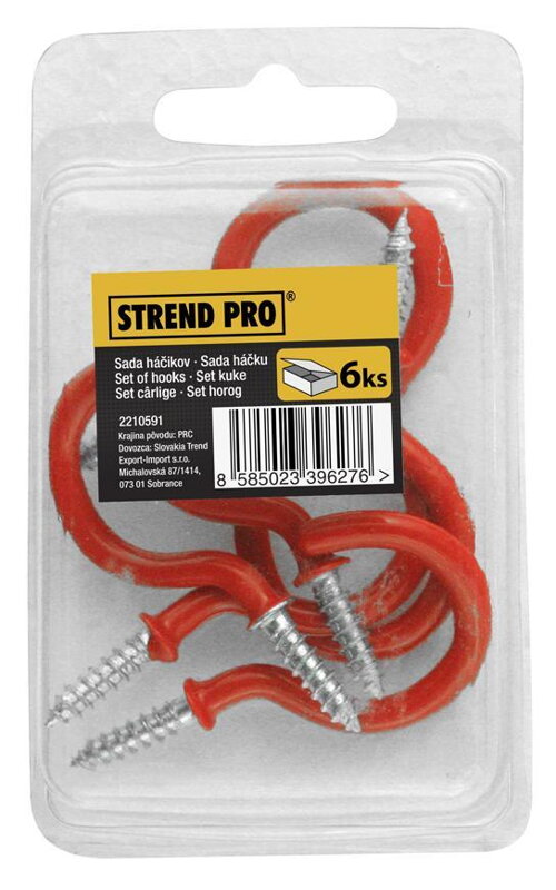 Sada hákov MH5031, háčik so závitom 1-3/4", balenie 6 ks Sada hákov MH5031, háčik so závitom 1-3/4", balenie 6 ks