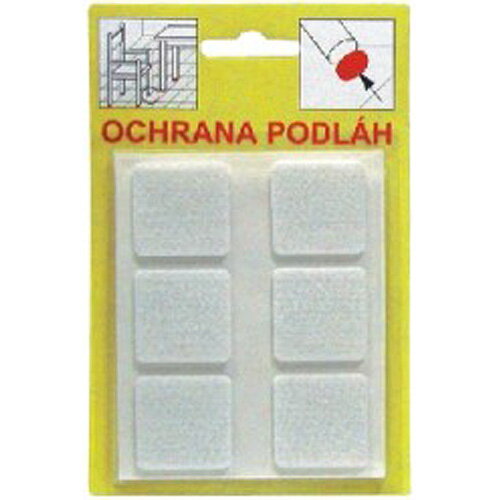 Podložka pod nábytok KMS 105B, 28x28 mm, filc biely Podložka pod nábytok KMS 105B, 28x28 mm, filc biely