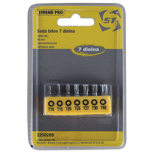 Sada bitov Strend Pro YF40520, 7-dielna, S2 Sada bitov Strend Pro YF40520, 7-dielna, S2