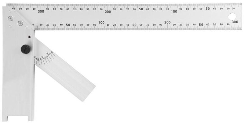 Uholník DY-5030 • 350 mm, Alu, s uhlomerom Uholník DY-5030 • 350 mm, Alu, s uhlomerom