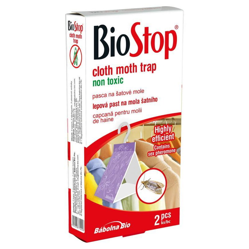 Lepová pasca BioStop – na šatovú moľu, bal. 2 ks Lepová pasca BioStop – na šatovú moľu, bal. 2 ks