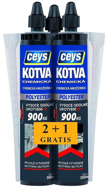Ceys Chemická Kotva Polyester, 2+1 grátis Ceys Chemická Kotva Polyester, 2+1 grátis