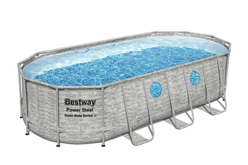 Bestway 56716 Bazén 5,49x2,74x1,22 m, filter, pumpa, rebrík, plachta, ChemConnect ™ dávkovač