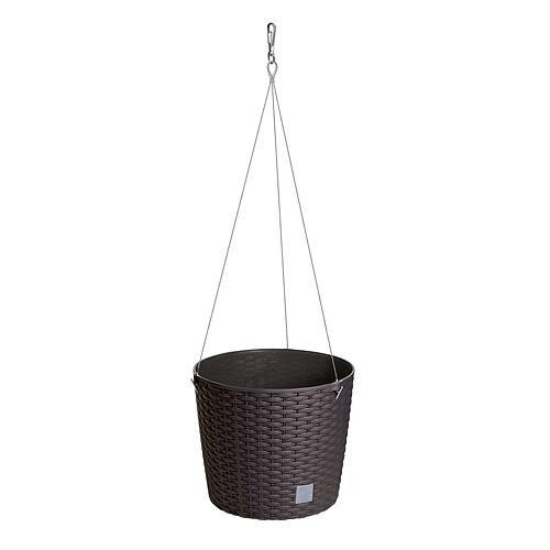 Prosperplast Kvetináč RATO Round WS 260, tmavohnedý, závesný, s vešiakom Prosperplast Kvetináč RATO Round WS 260, tmavohnedý, závesný, s vešiakom