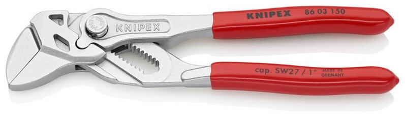 Kliestovy kluc KNIPEX 86 03 150, 150 mm, 1", CrV