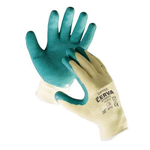 Červa Rukavice DIPPER 10, máčané Latex Červa Rukavice DIPPER 10, máčané Latex