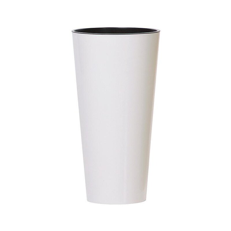 Prosperplast Kvetináč TUBUS Slim Shine 250x476 mm, biely, vložka Prosperplast Kvetináč TUBUS Slim Shine 250x476 mm, biely, vložka