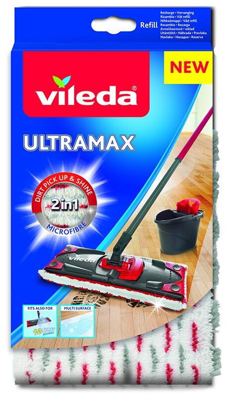 Náhrada na mop Vileda Ultramax, microfibre, 2v1 Náhrada na mop Vileda Ultramax, microfibre, 2v1