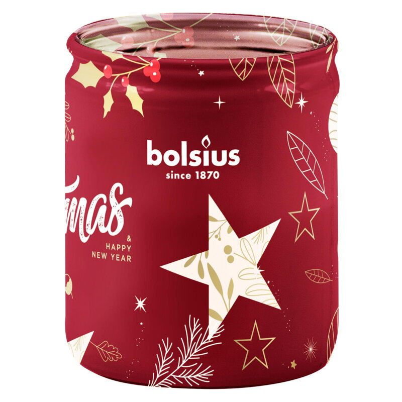 Sviečka v skle Bolsius Starlight, 82×68 mm, brusnica Sviečka v skle Bolsius Starlight, 82×68 mm, brusnica