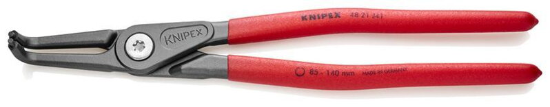 Kliešte KNIPEX 48 21 J41 – 85-140 mm, zahnuté 90°, presné Kliešte KNIPEX 48 21 J41 – 85-140 mm, zahnuté 90°, presné