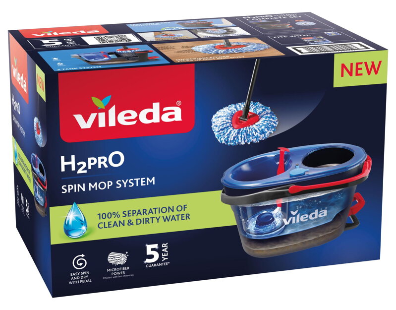 Mop Vileda H2Pro, rotačný, strapcový