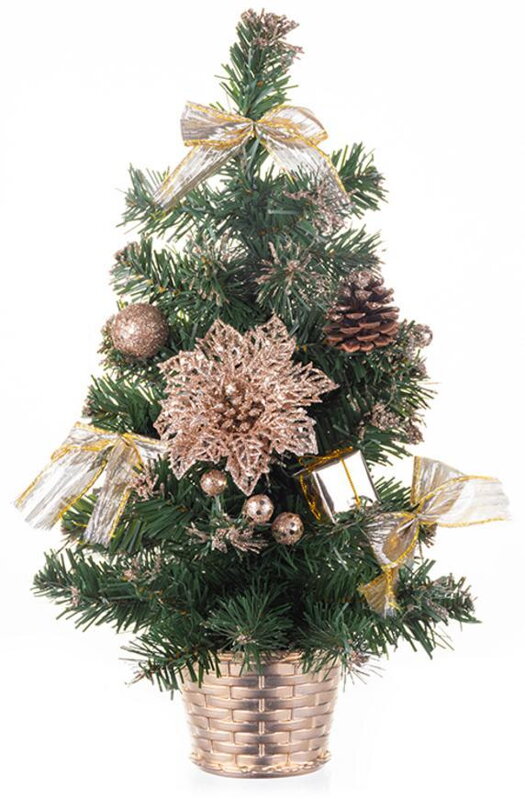 Stromček MagicHome Vianoce, ozdobený, bronzový, 30 cm Stromček MagicHome Vianoce, ozdobený, bronzový, 30 cm