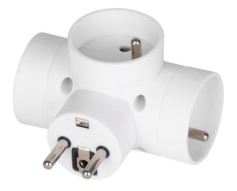 EMOS P0024, Zásuvka rozbočovacia, 3× 2P + PE, 230V, biela EMOS P0024, Zásuvka rozbočovacia, 3× 2P + PE, 230V, biela