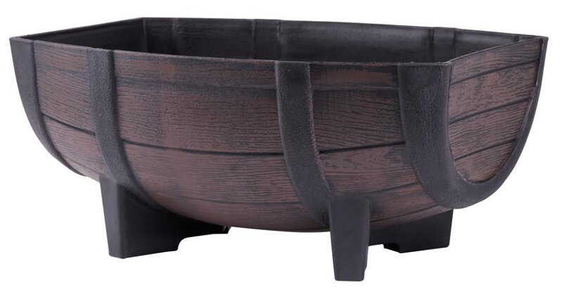 Strend Pro Kvetináč GDA Woodeff 817, teak, 41x29x19 cm, barel